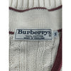 Burberrys V-Neck Cable Knit Jumper - Small - White Cotton