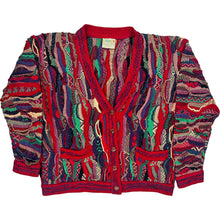  Coogi Multicolour Cardigan - Large - Red Cotton