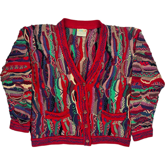 Coogi Multicolour Cardigan - Large - Red Cotton