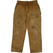  Carhartt Loose Original Fit Double Knee Carpenter Trousers - 30W 29L - Brown Cotton