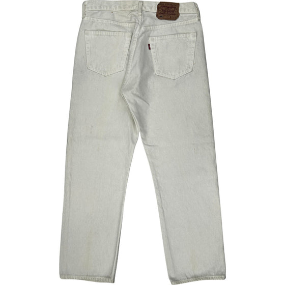 Levis 501 Jeans - 32W 28L - White Cotton