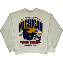  Fruit of the Loom Michigan Rose Bowl Sweatshirt - Large - White Cotton Blend