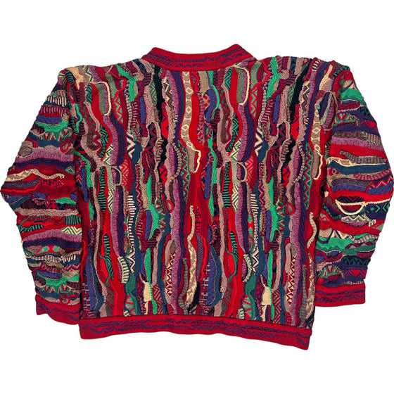 Coogi Multicolour Cardigan - Large - Red Cotton