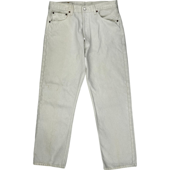 Levis 501 Jeans - 32W 28L - White Cotton