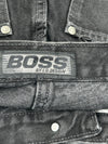 Hip Hop Boss Black Taped Jeans - 30W 31L - Black Cotton Blend