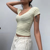 Vintage yellow Intimissimi Crochet Top - womens x-small