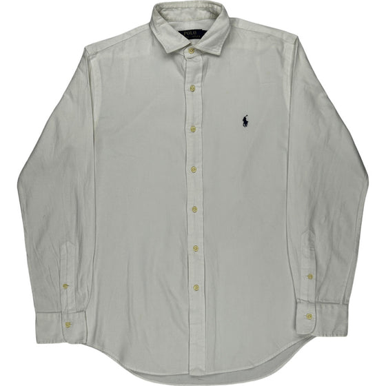 Polo Ralph Lauren Long Sleeve Shirt - Medium - White Cotton