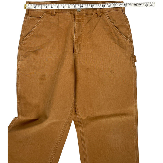 Carhartt Original Dungaree Fit Trousers - 34W 30L - Brown Cotton