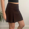 Vintage brown Ariale Pleated Skirt - womens 27" waist