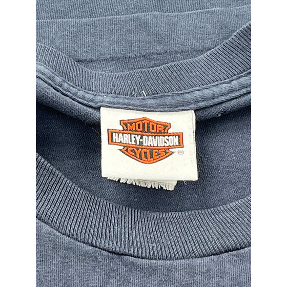 Harley Davidson Grand Canyon Graphic T-Shirt - XL - Blue Cotton