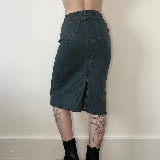 Vintage blue X-Cape Denim Skirt - womens 26" waist