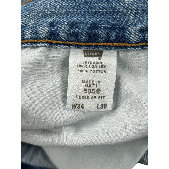 Levis 505 Jeans - 32W 28L - Blue Cotton