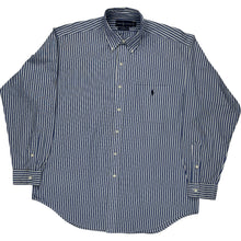  Ralph Lauren Blake Striped Shirt - Large - Blue Cotton