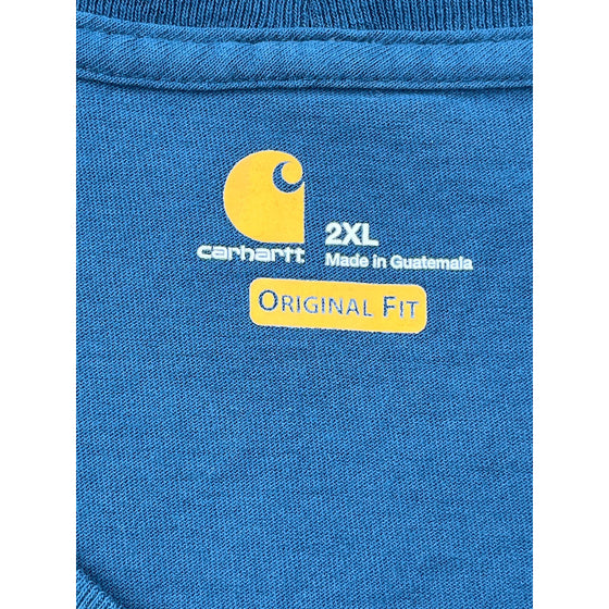 Carhartt Original Fit Pocket T-Shirt - 2XL - Blue Cotton