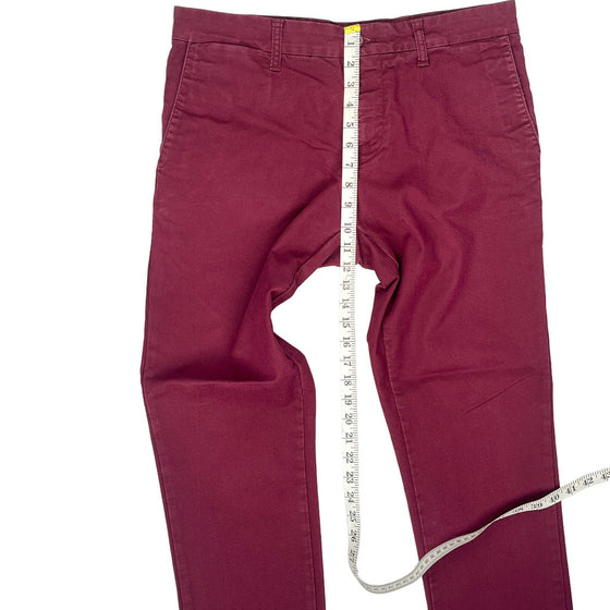 Carhartt Chinos - 34W 29L - Burgundy Cotton Blend