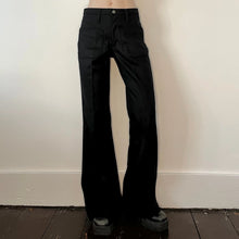  Vintage black 1980s Rifle Trousers - womens 27" waist