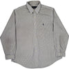 Ralph Lauren Custom Fit Striped Shirt - XL - Black & White Cotton