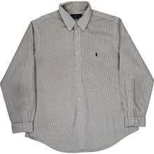  Ralph Lauren Custom Fit Striped Shirt - XL - Black & White Cotton