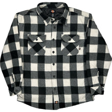  Dickies Checked Overshirt - Large - Black & White Polyester