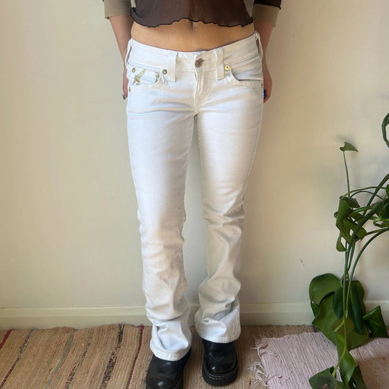 Vintage white Bobby True Religion Jeans - womens 28" waist