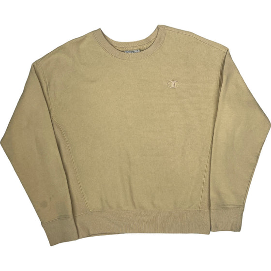 Champion Reverse Weave Sweatshirt - large - Beige Cotton