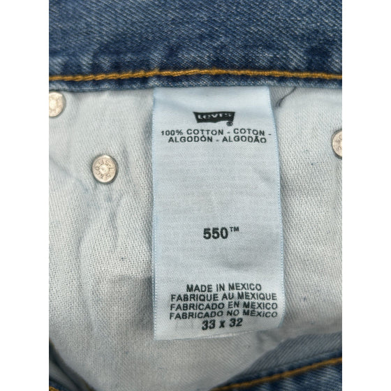 Levis 550 Jeans - 33W 32L - Blue Cotton