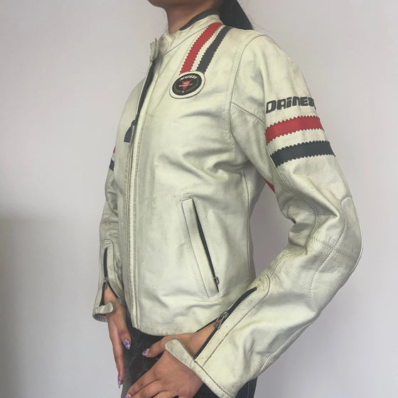 Vintage grey Dainese Leather Jacket - womens small