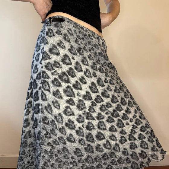 Vintage grey Moschino Midi Skirt - womens 28" waist