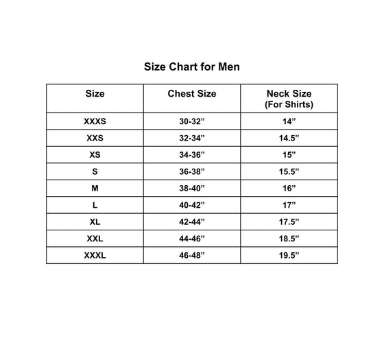 MLB Jersey Size Chart