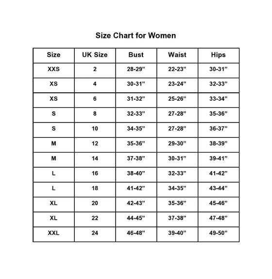 NBA Jersey Size Chart