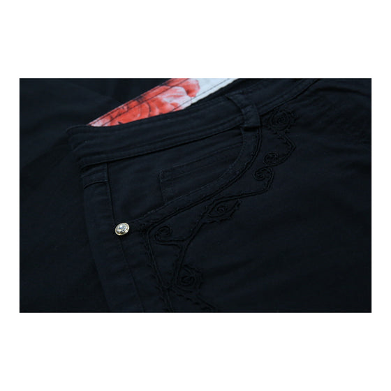 Cavalli Class Jeans - 32W UK 12 Black Cotton