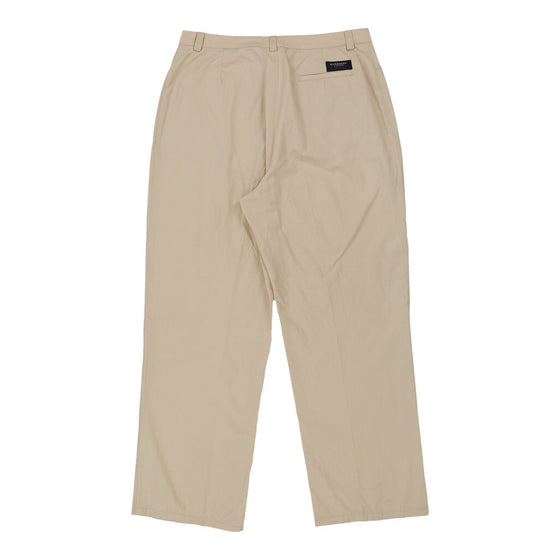 Burberry London Trousers - 30W UK 10 Beige Cotton