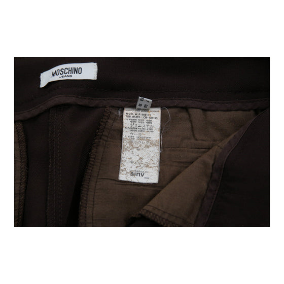 Moschino Jeans Trousers - 34W UK 12 Brown Cotton