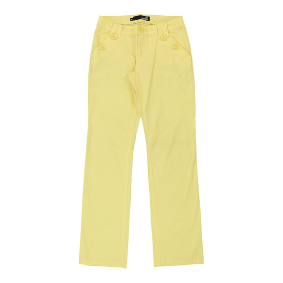 Love Moschino Trousers - 30W UK 8 Yellow Cotton