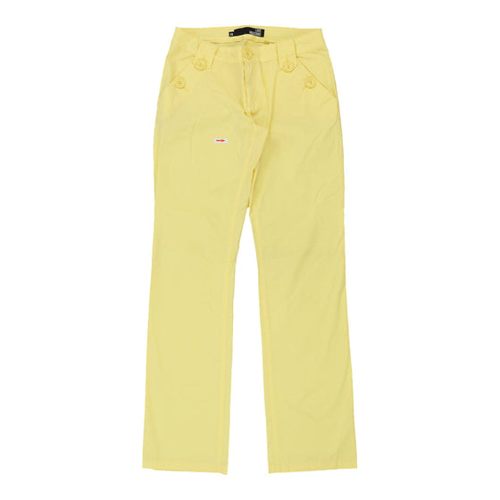 Love Moschino Trousers - 30W UK 8 Yellow Cotton