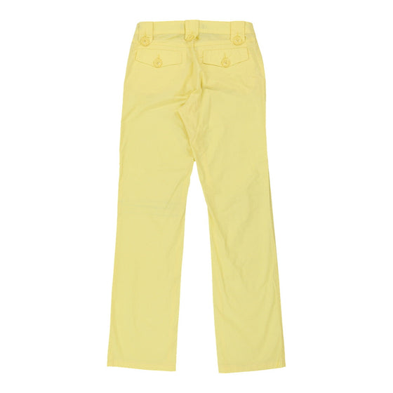 Love Moschino Trousers - 30W UK 8 Yellow Cotton