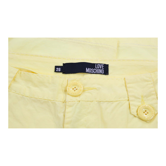 Love Moschino Trousers - 30W UK 8 Yellow Cotton