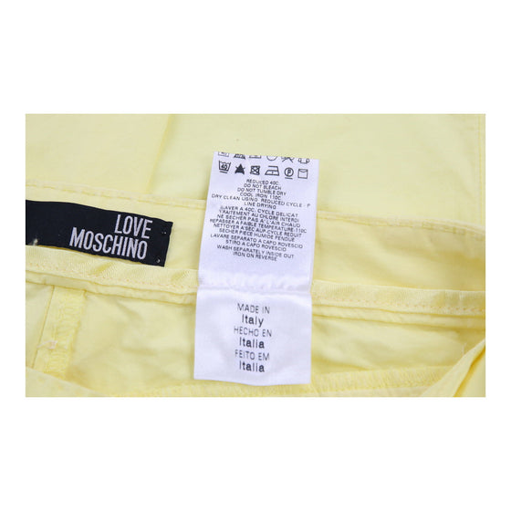 Love Moschino Trousers - 30W UK 8 Yellow Cotton