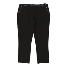  Cavalli Class Cropped Trousers - 40W UK 20 Black Cotton