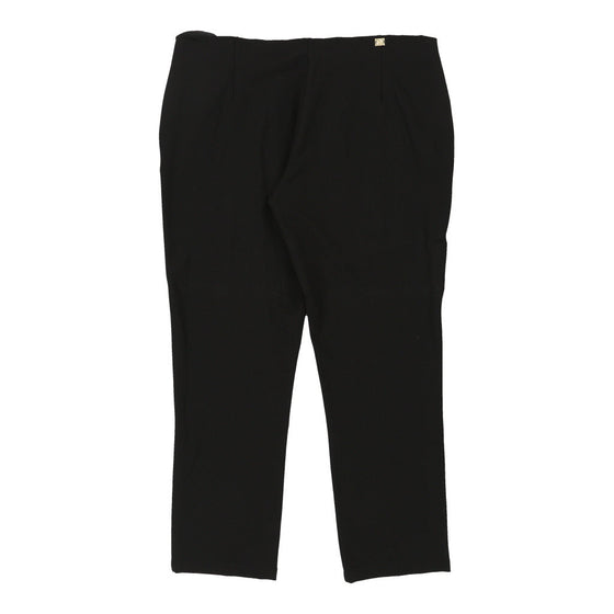 Cavalli Class Cropped Trousers - 40W UK 20 Black Cotton