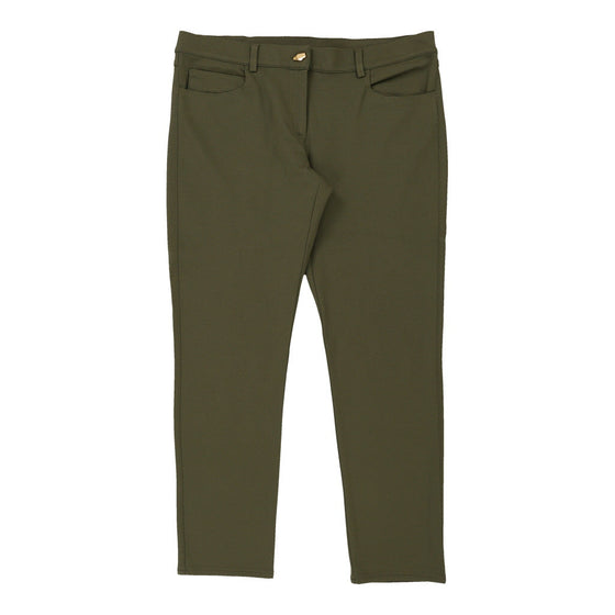 Cavalli Class Trousers - 38W UK 16 Green Cotton