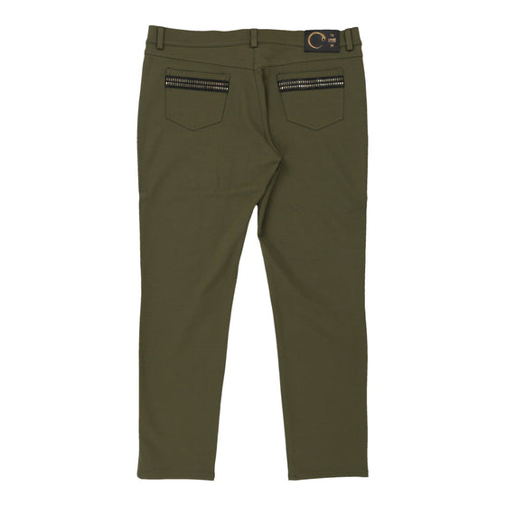 Cavalli Class Trousers - 38W UK 16 Green Cotton