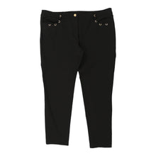  Cavalli Class Cropped Trousers - 42W UK 22 Black Cotton