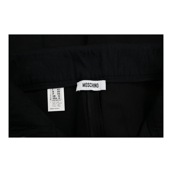 Moschino Trousers - 32W UK 12 Black Cotton