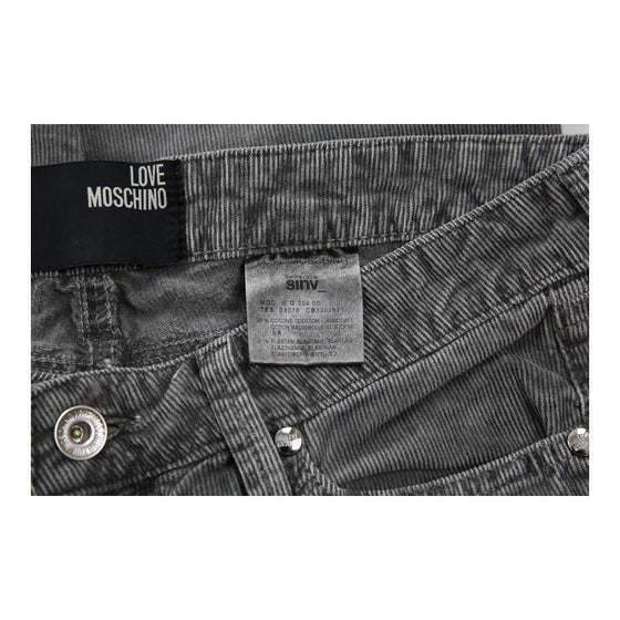 Love Moschino Jeans - 32W UK 10 Grey Cotton