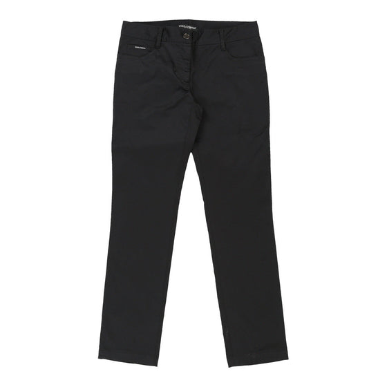 Dolce & Gabbana Trousers - 32W UK 10 Black Cotton