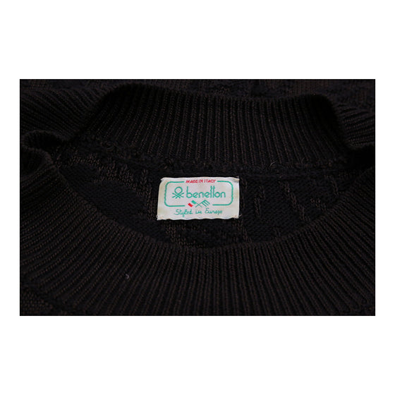 Benetton Top - Large Black Cotton