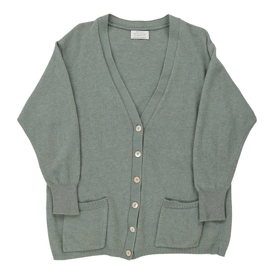 Benetton Cardigan - XL Green Wool