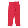 Les Copains Trousers - 32W UK 12 Red Cotton