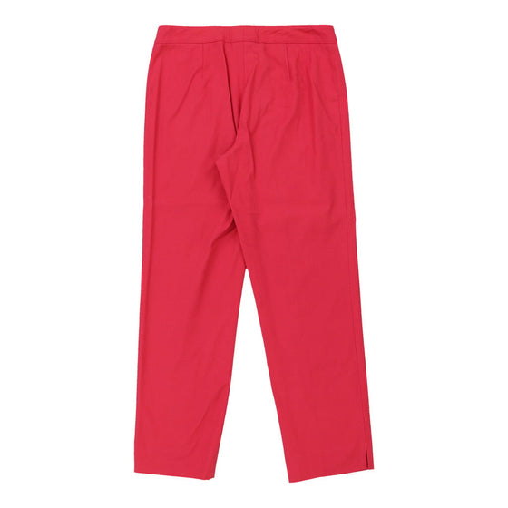 Les Copains Trousers - 32W UK 12 Red Cotton